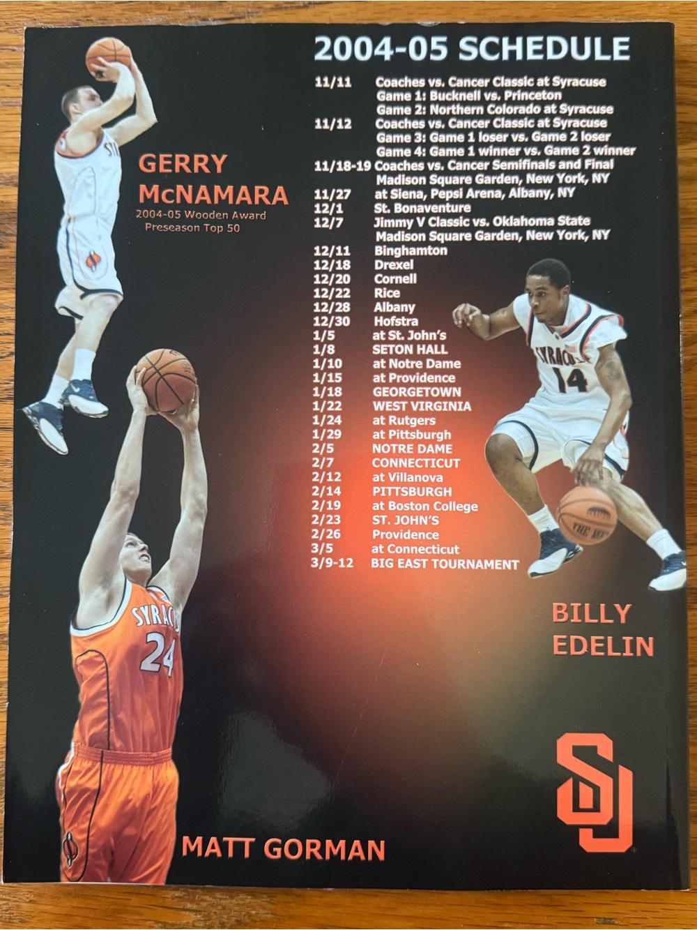 Vtg 2004-05 S.U. Basketball Senior Slam Magazine Pace/Warrick Cover G-Mac Back - Picture 5 of 10
